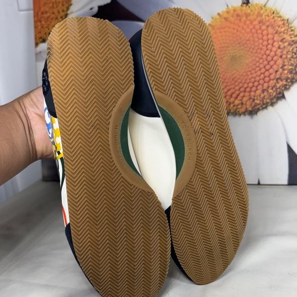 Tory Burch Women’s Retro Runner Logo Sneakers Size 8 Multicolor Suede - Picture 7 of 7